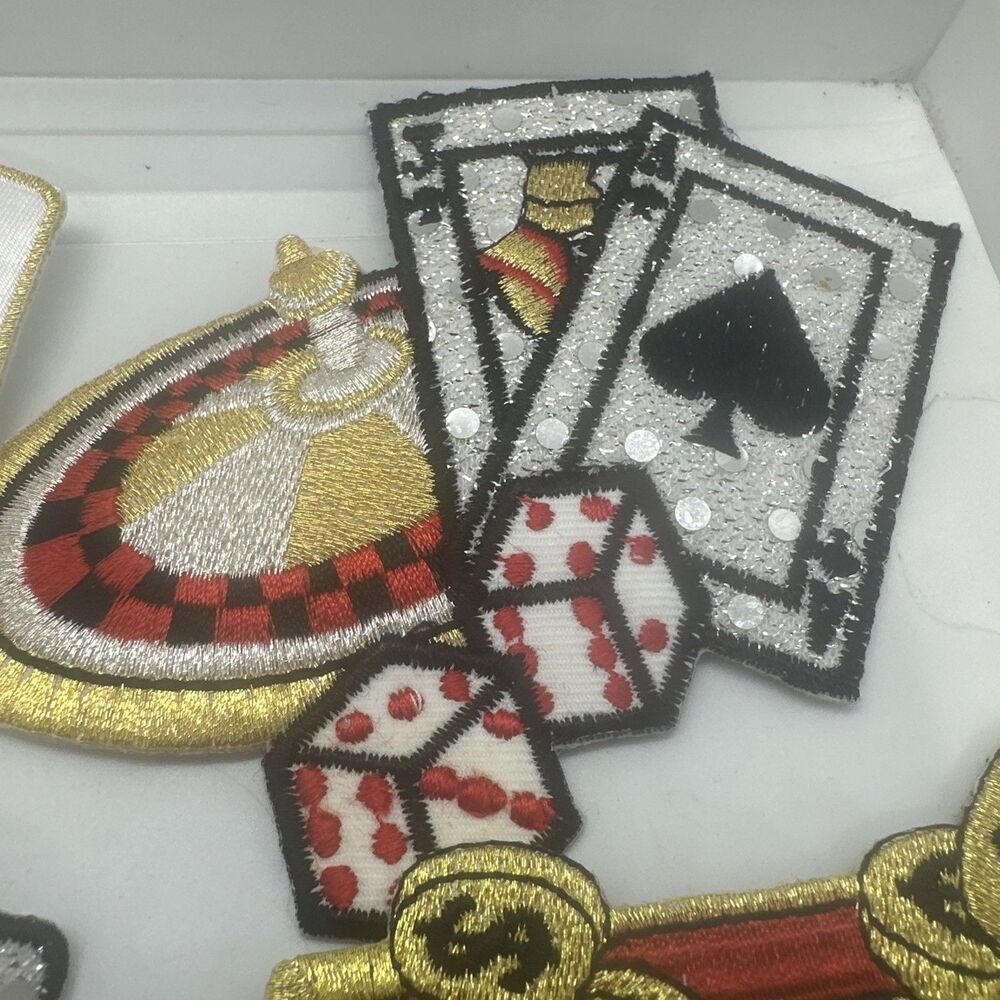 Vintage Lot 5 Patches Casino Gambling LAS VEGAS Cards Slot New Free Shipping - Picture 4 of 7